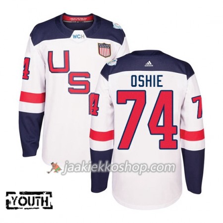 USA Team Pelipaita T.J. Oshie 74 2016 World Cup Lapsille Valkoinen Premier Paita